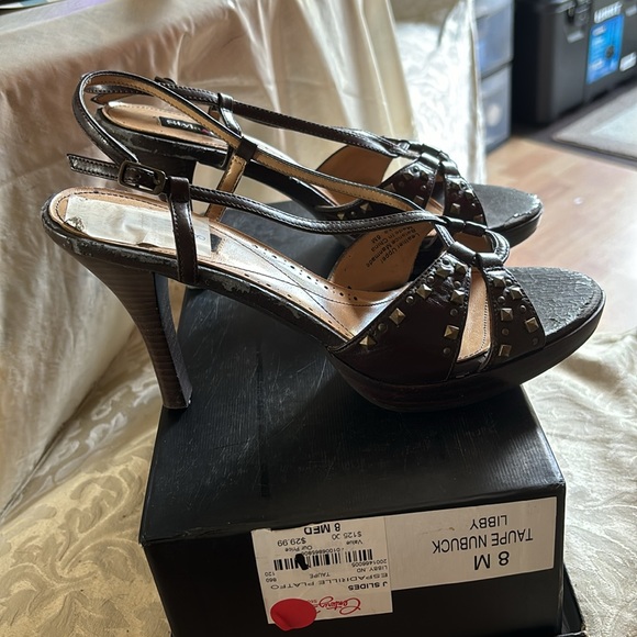 Style and co sling back open toe brown heels - Picture 2 of 10